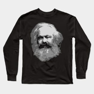 Karl Marx Black and White Long Sleeve T-Shirt
